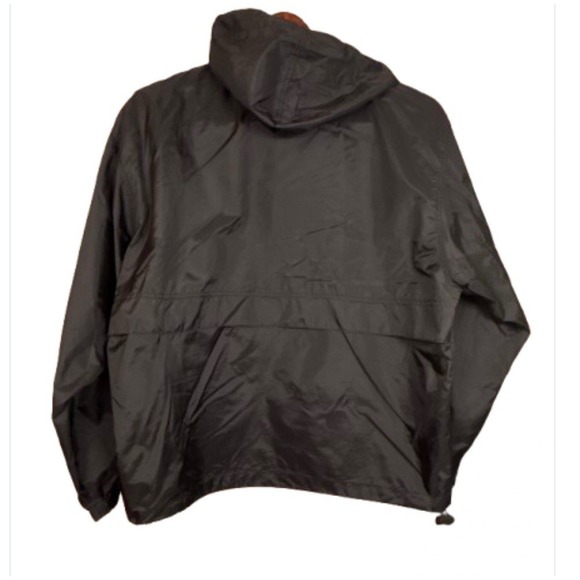 Baru Sports‎ hooded Rain Wind Jacket JC Cat Size M Black long sleeve - Picture 2 of 4